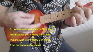 Feliz Navidad Ukulele cover chords lyrics [upl. by Powers]