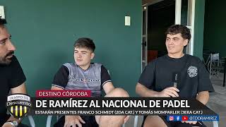 Franco Schmidt y Tomás Momparler competirán en el Nacional de Padel en Córdoba [upl. by Hamid]