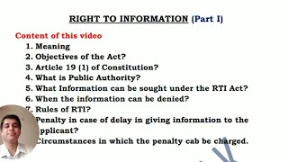 Right to Information  Public Authority under RTI Act  Rules of RTI Act 2005 [upl. by Dottie]