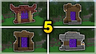 5 Easy NETHER PORTAL Design Ideas  Minecraft 🕹️ [upl. by Yvad]