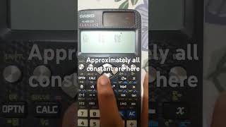 Physics and chemistry constants in fx  991 ex calculator [upl. by Yblok]