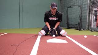 Blocking Drill  MLB Orioles catcher Austin Wynns [upl. by Hcir]