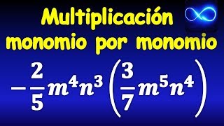 84 Multiplicación monomio por monomio CON FRACCIONES [upl. by Mead]