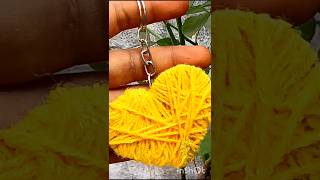 Fluffy Wool Heart Keychain Tutorial  Perfect for Beginners [upl. by Sordnaxela]