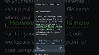 Ask Github Copilot About Your Workspace 🔥 githubcopilot vscode vscode vscodeextensions webdev [upl. by Aonehc555]