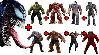 VENOM  HULK  THANOS  HULKBUSTER  Combining 15 MARVEL BIG GUYS into ONE [upl. by Galligan574]