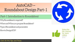 AutoCAD  Roundabout Design Part 1 Introduction to Roundabout [upl. by Aticilef587]