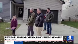 Little Clarksville girl spreads holiday cheer during tornado recovery [upl. by Magocsi]