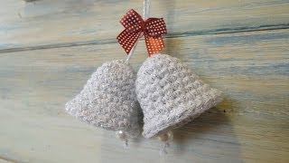 crochet How To  Crochet a Christmas Bell Decoration [upl. by Madancy]