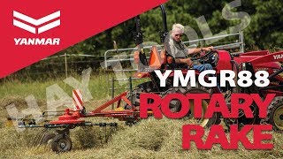 Hay Tools 2 Yanmar YMGR88 Compact 3in1 Rotary Rake for Hay Harvest  Yanmar Tractor [upl. by Aretta]