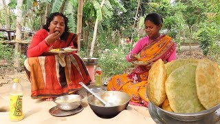 বৌদির হাতে বানানো ব্রেকফাস্ট রেসিপি কড়াইশুঁটি কচুরি  Koraishutir Kochuri Recipe [upl. by Rico701]