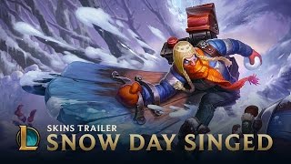 Snow Day Singed  Skins Trailer  League of Legends [upl. by Kcirrad]