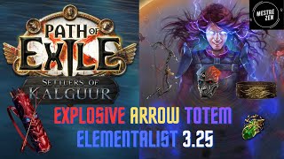 Explosive Arrow Balista Totem Elementalist POE 325 build boa bonita e barata [upl. by Locklin32]