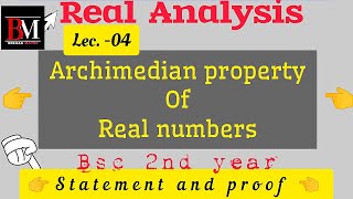 Archimedian property of R  statement and proof  Real analysis [upl. by Otho720]