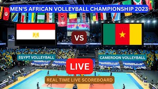 Egypt Vs Cameroon LIVE Score UPDATE Today 2023 Mens African Volleyball Championship Semi Finals [upl. by Blondelle575]