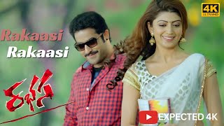 Rakaasi Rakaasi 4K videosong  Rabhasa  Jr NTR  Samantha Pranitha  ThamanS [upl. by Margette718]