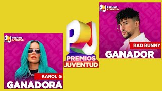 GANADORES de Premios Juventud 2022 Univision [upl. by Adlar]