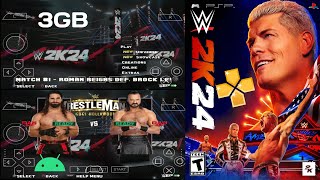 WWE 2K24 PSP New Game For PPSSPP Emulator On Android Device Seth Rollins Vs Drew McIntyreGameplay [upl. by Fabria]