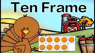 Thanksgiving Ten Frame Subitizing Math Brain Break [upl. by Enilrem456]