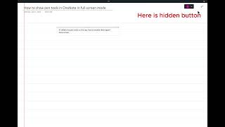 Bring back the pen tools in OneNote in fullscreen mode [upl. by Aehsrop]