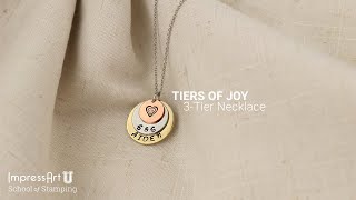 Metal Stamped 3 Tier Necklace Tutorial  ImpressArt [upl. by Niai]