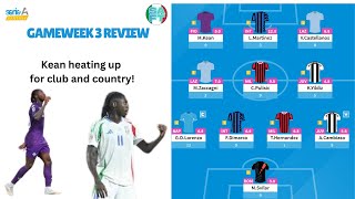 Serie A Fantasy  Gameweek 3 Review [upl. by Hcire]