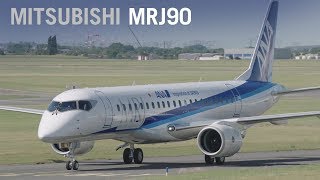 Mitsubishi’s MRJ90 Airliner Makes Public Debut Paris Air Show 2017  AIN [upl. by Sternberg]