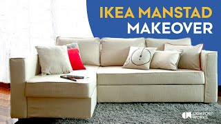 IKEA Manstad Sofa Bed Makeover  Comfort Works Sofa Covers [upl. by Yniattirb]