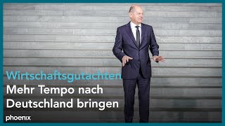 Jahresgutachten der gesamtwirtschaftlichen Entwicklung Übergabe an Bundeskanzler Scholz [upl. by Gian]