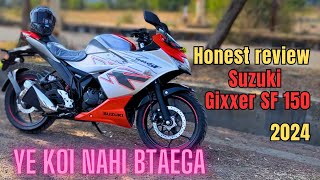 Suzuki Gixxer sf 150  E20 BS6 2024  Pros amp Cons  Detailed Review Price Mileage New Updates [upl. by Nodlew229]