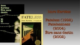 A Discussion of FatelessFatelessness by Imre Kertesz [upl. by Atnuahsal]