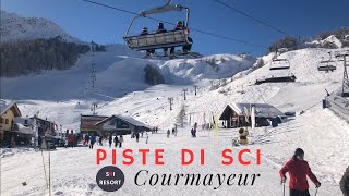 PISTE DI SCI COURMAYEUR  Il piacere di sciare con vista sul MONTE BIANCO [upl. by Giark]