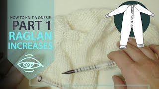 How to knit a onesie  part 1  Raglan increases [upl. by Ahsait623]