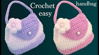 Bolso monedero a Crochet con flor punto 3D tejido tallermanualperu [upl. by Bust289]