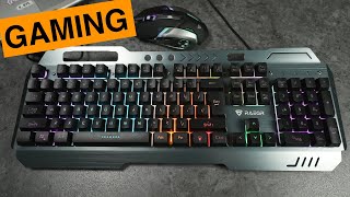 RAEGR RapidGear X70 RGB gaming keyboard and mouse combo wired [upl. by Earas]