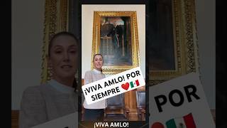 La Presidenta revela detalles del retrato de AMLO en Palacio Nacional [upl. by Penland]