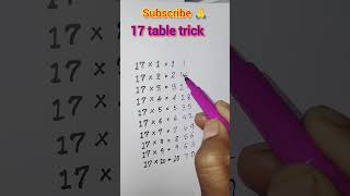 17 table trick viralvideo shortvideo tablestricks tables [upl. by Hailey758]