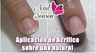 Acrilico en uñas naturales para principiantes base completa [upl. by Enyalaj]