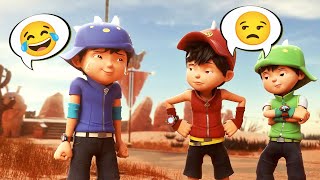 BOBOIBOY Angin Api amp Daun  Trio Troublemaker [upl. by Eilahtan]