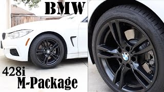 BMW 428i MPackage plasti dip rims with gloss diy [upl. by Adlin]