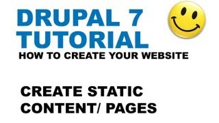 Drupal 7 Tutorial  Create Static Pages  How to create your website  YTJunkiecom  Part 5 [upl. by Whitcher]