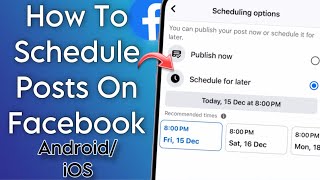 How To Schedule Posts On Facebook [upl. by Fallon]