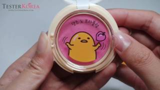 TESTERKOREA HOLIKAHOLIKA LAZYampJOY Jelly Dough Blusher2 Gudetama Edition [upl. by Tiloine]