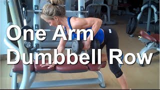 How to One Arm Dumbbell Row  Alexandra Wilson [upl. by Suki]