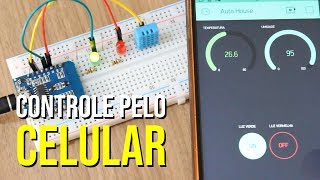 Como Controlar o Arduíno pelo Celular  Automação Residencial com BLYNK ESP8266 e WEMOS D1 MINI [upl. by Mellen923]