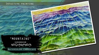 Easy Watercolor Landscape  Mountains Kabundukan [upl. by Harvard437]