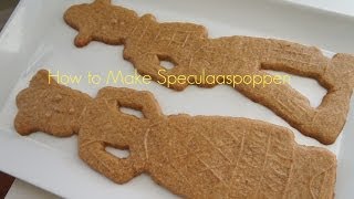 How to Make Speculaaspop Speculoos or Dutch Windmill Cookies [upl. by Karylin]