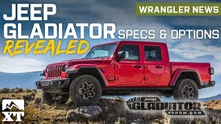 Jeep Gladiator Pickup Truck Revealed amp Full Specs and Option Packages Explained  Jeep News [upl. by Iaverne]