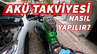 Motosiklet Akü Takviyesi Nasıl Yapılır [upl. by Zerat451]