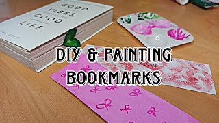 DIY amp painting cute bookmarks✂️🔖📖👩🏻‍🎨 [upl. by Aerbma]